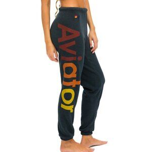 Aviator Nation 2 Sweatpants Charcoal NWOT